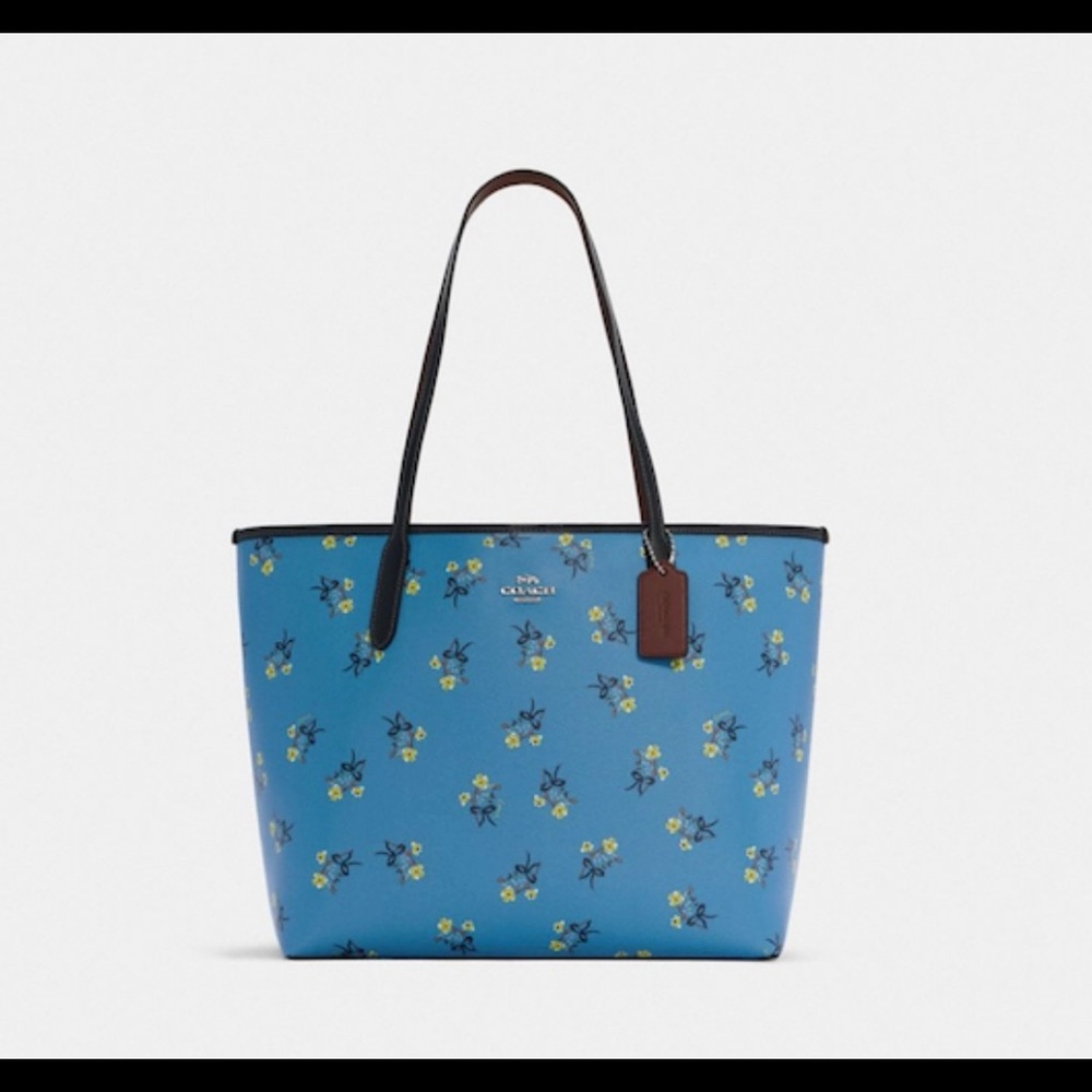 Coach City Tote With Floral Bow Print and Wristlet